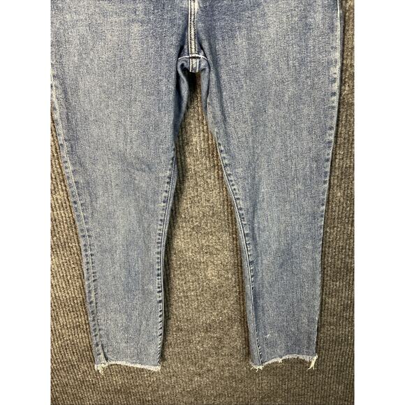 Abercrombie & Fitch Womens Simone High Rise Ankle Jeans Size 29 Blue Frayed Hem - Picture 4 of 10